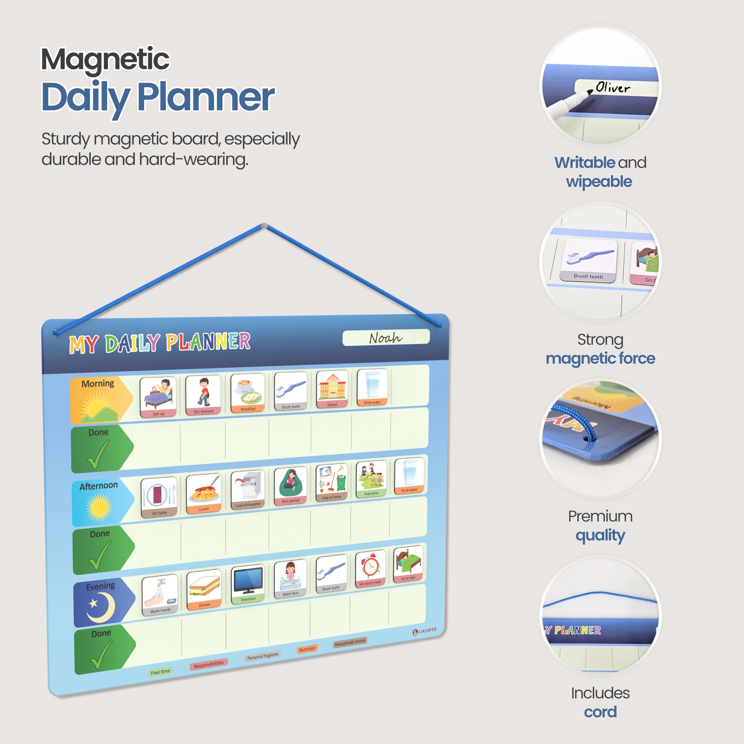Amazon.com: LIKARTO® Visual Schedule for Kids - Routine